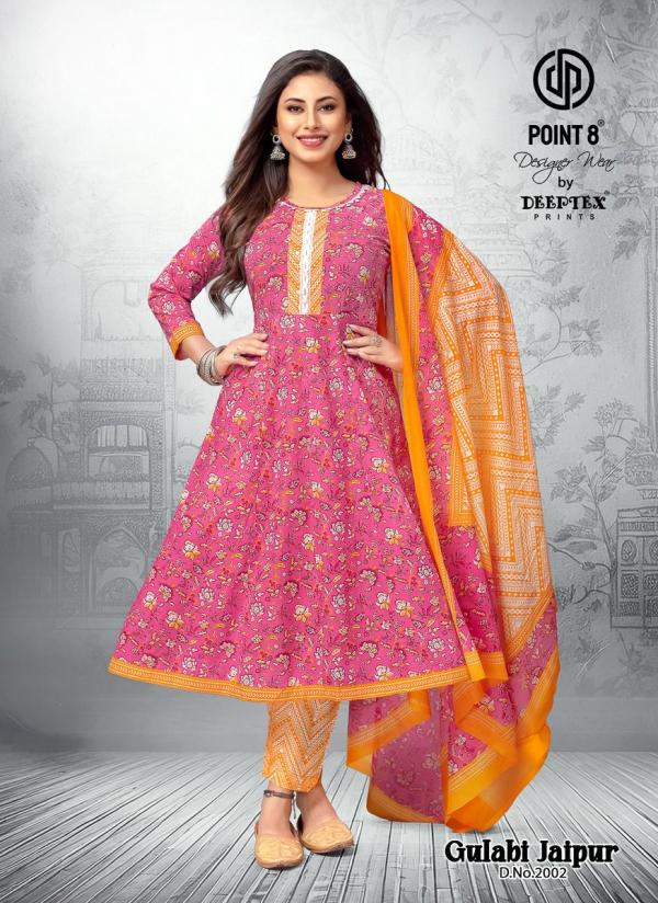 Deeptex Gulabi Jaipur Vol-2 – Anarkali Kurti With Pant & Dupatta